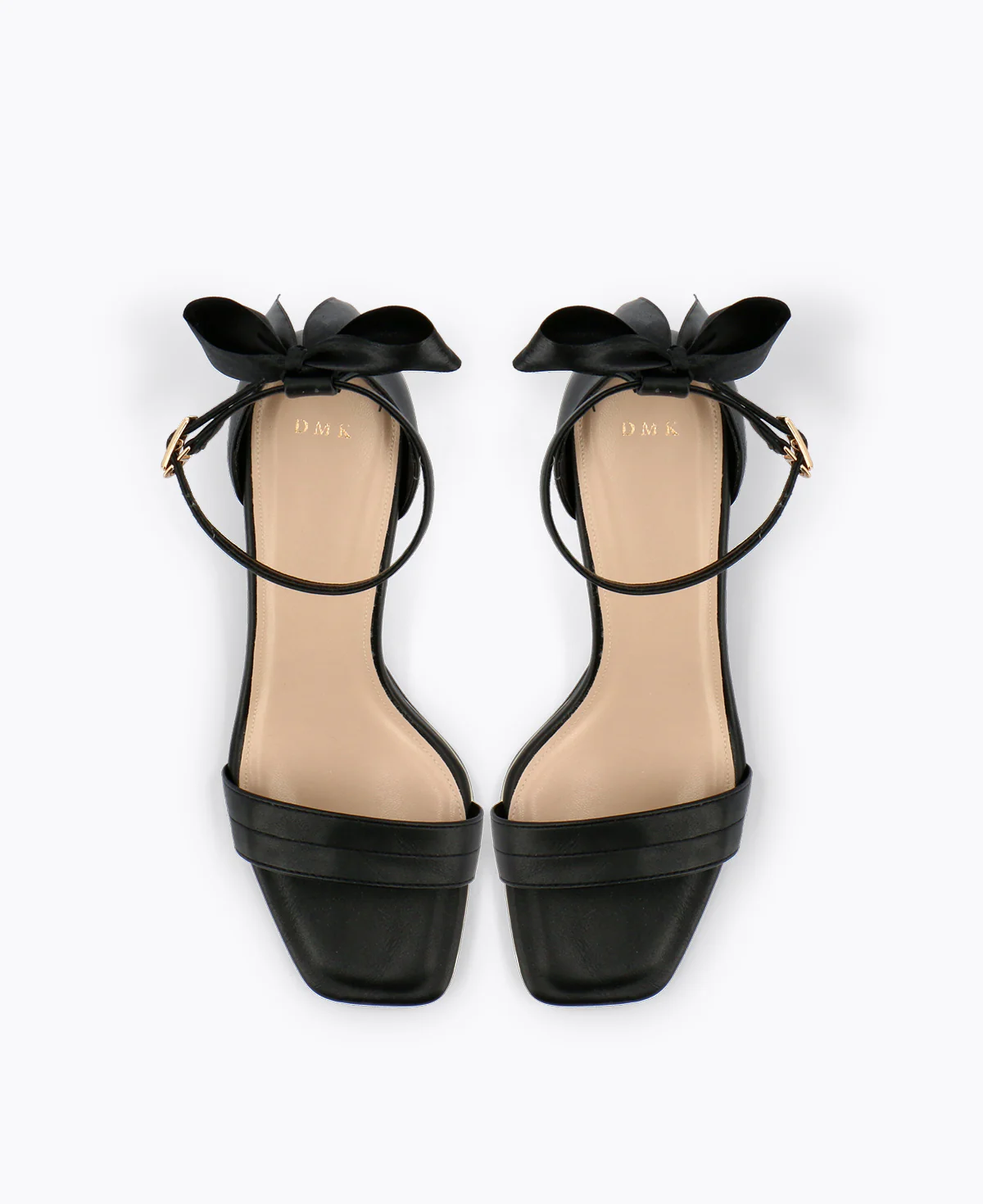 Sophia Bow Heel Sandals - Black - Image 4