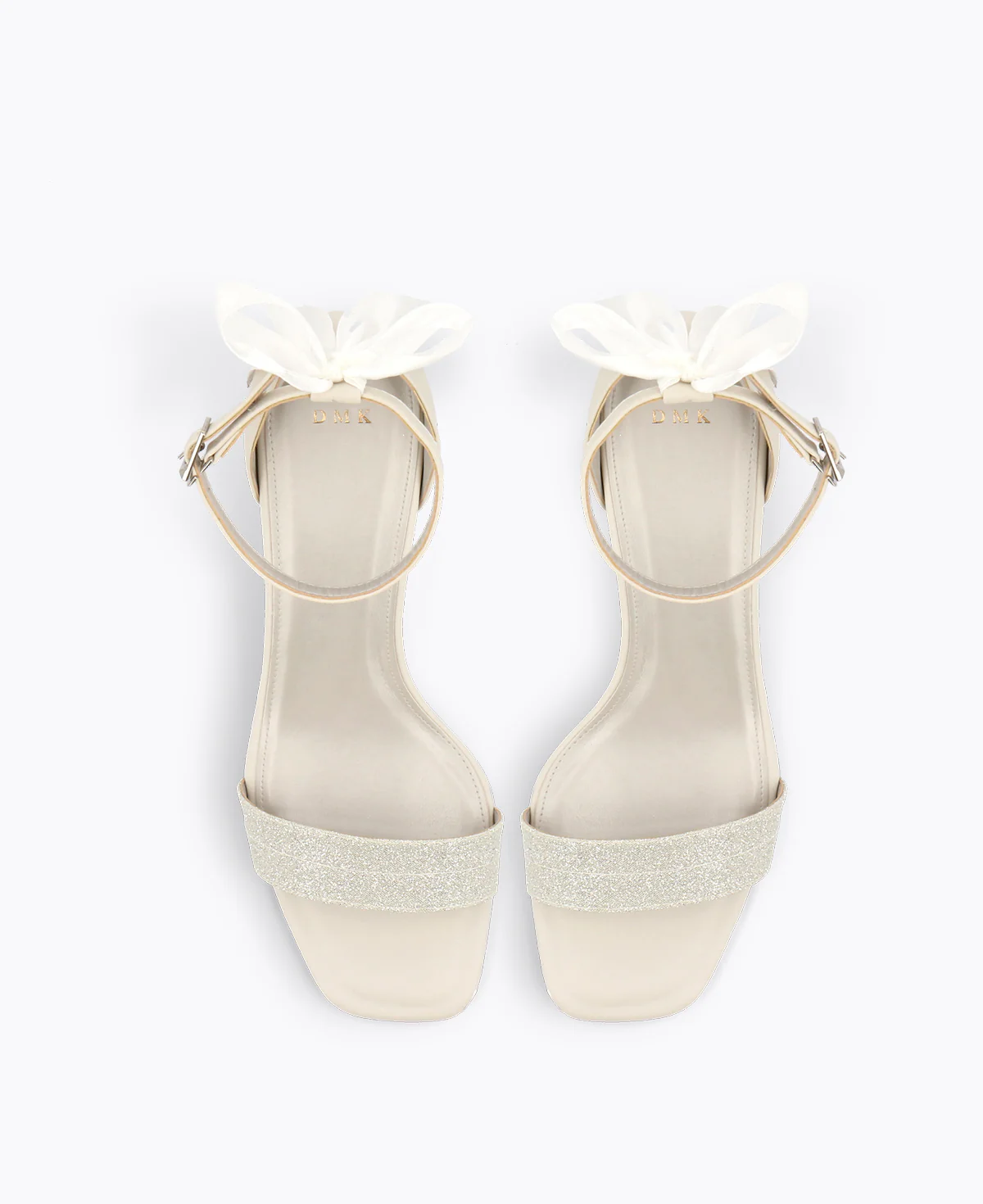 Sophia Bow Heel Sandals - Silver - Image 4