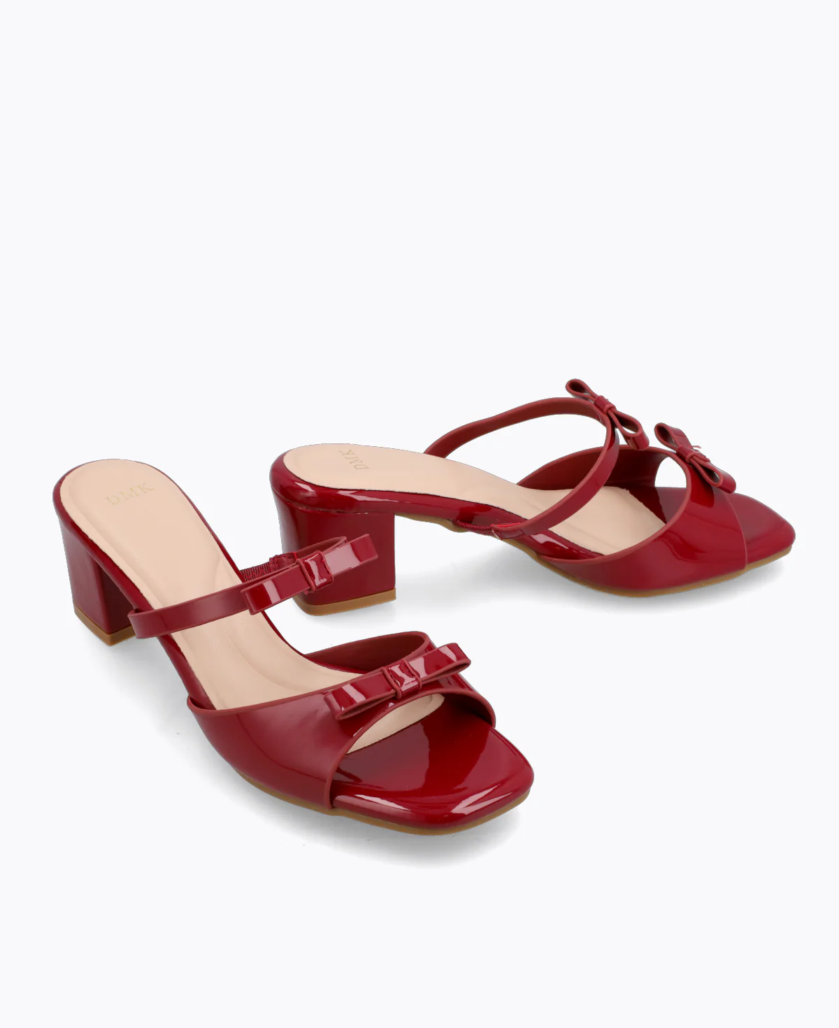 Yvette Bow Heel Sandals - Red - Image 2