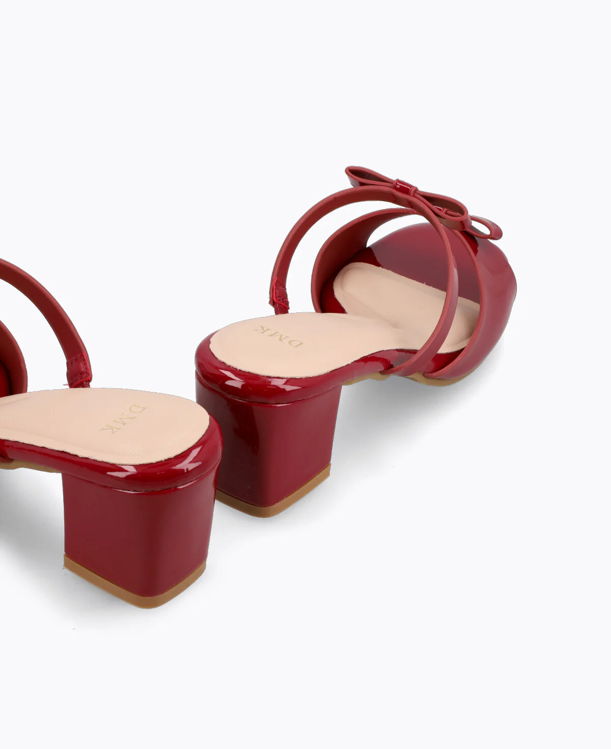 Yvette Bow Heel Sandals - Red - Image 3
