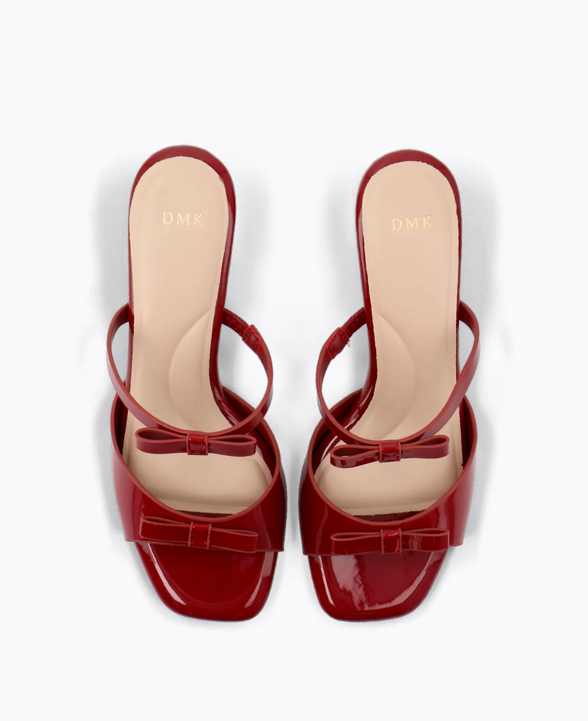 Yvette Bow Heel Sandals - Red - Image 4